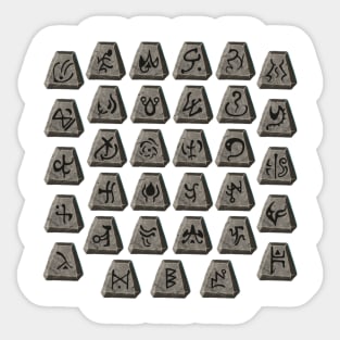 Old School Runes Sticker